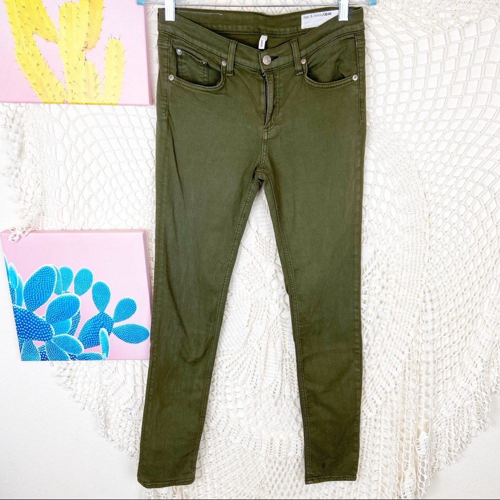 Rag & Bone Distressed Army Skinny Jeans 28